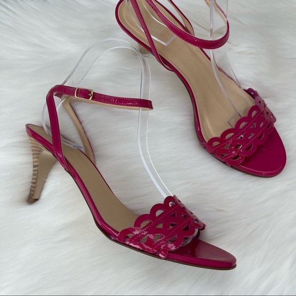 J. Crew Inez Patent Midheel Sandals 7.5 - Picture 3 of 14